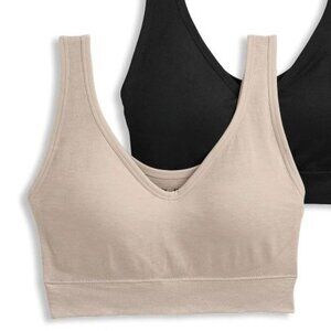 Jockey ~ molded cup ~ breathable cotton bra ~ taupe ~ XXL